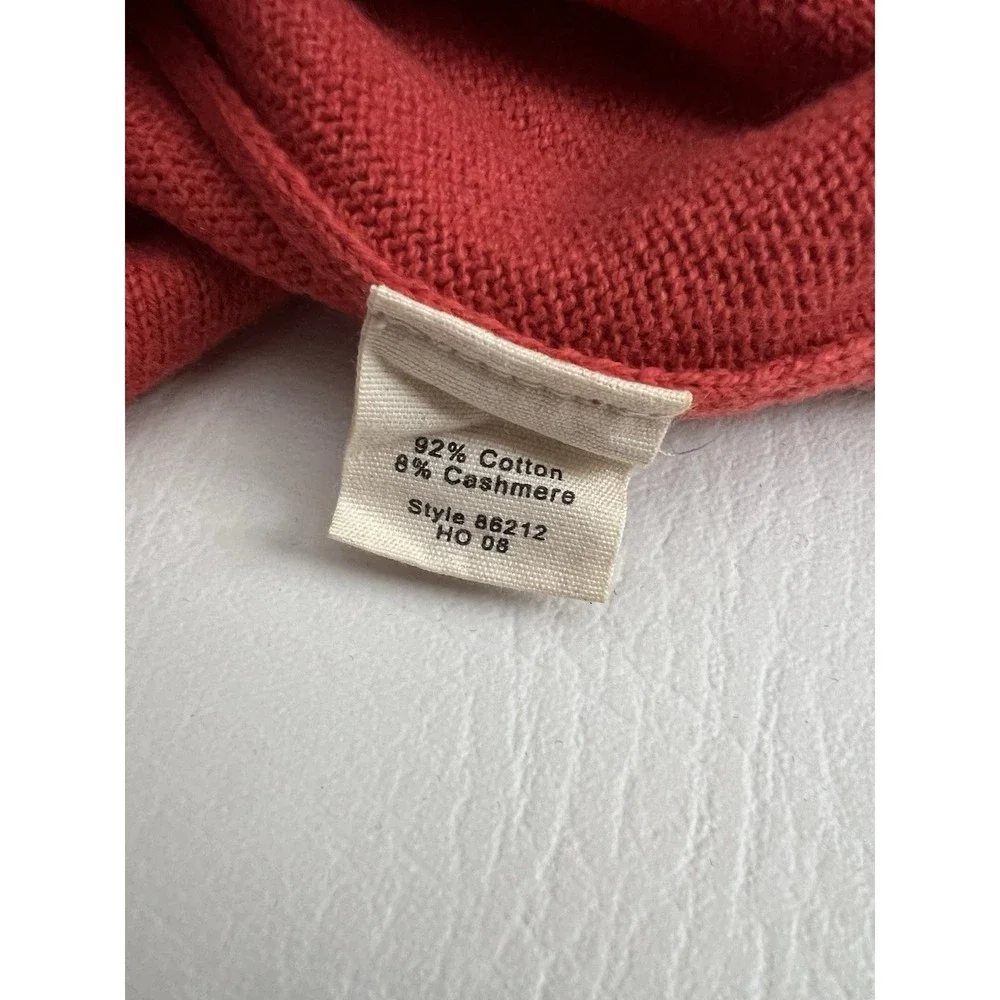 J. Crew Mens M Crewneck Sweater Brick Red Cotton Cashmere Blend Pullover Preppy